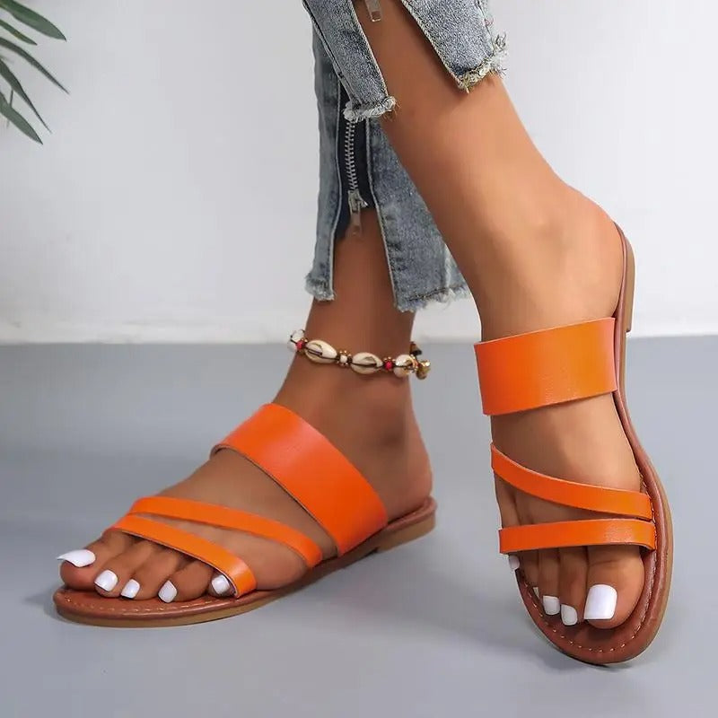 Phelina - Bequeme Sandalen Orange