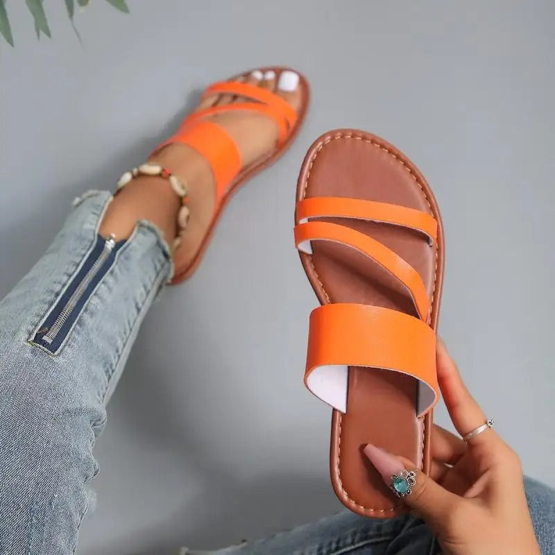 Phelina - Bequeme Sandalen Orange 2
