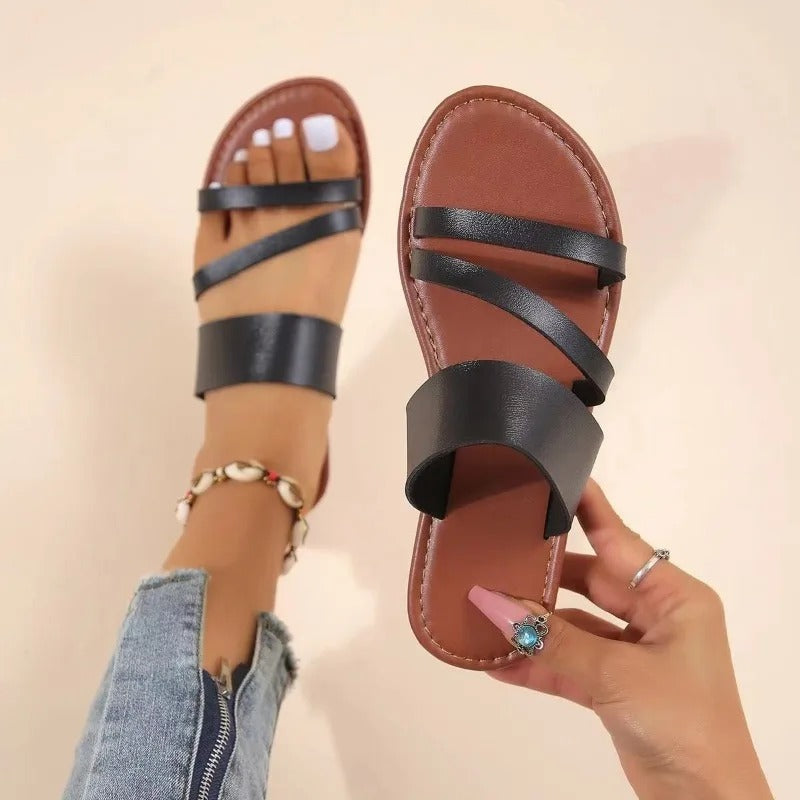 Phelina - Bequeme Sandalen Schwarz 2