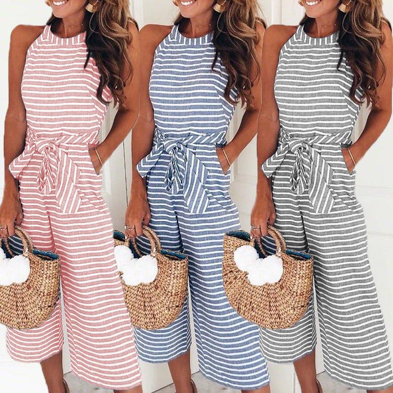 Pierina- Gestreepte dames jumpsuit