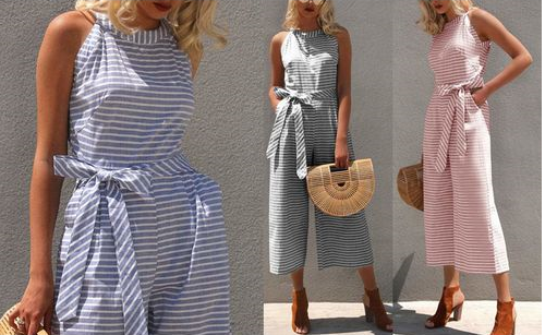 Pierina- Gestreepte dames jumpsuit 1