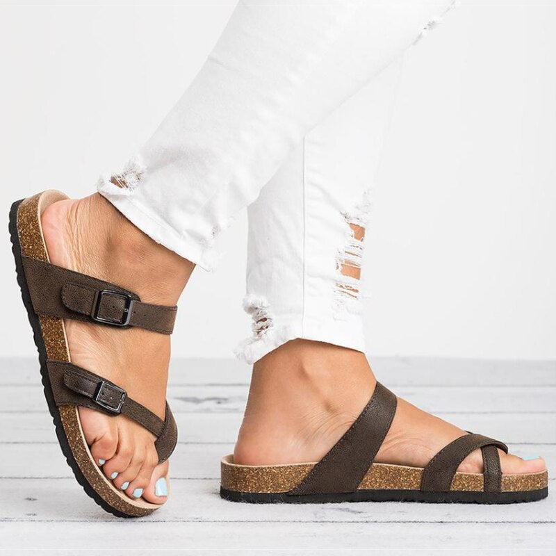 Podilife - Orthopädische Sandalen im Rom-Stil Braun 1