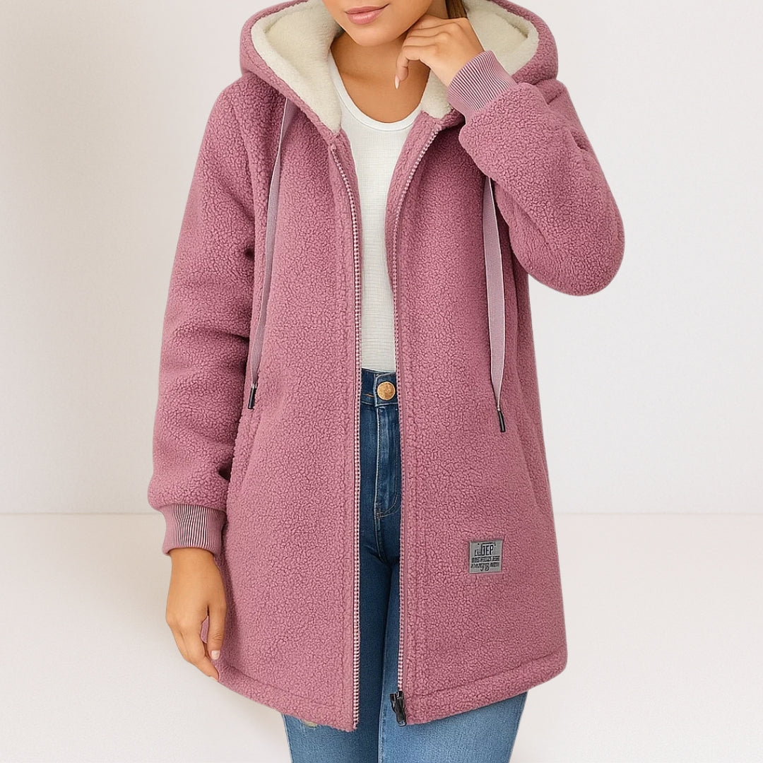 Prisca - Fleecejacke für Damen Warm & Bequem Braun