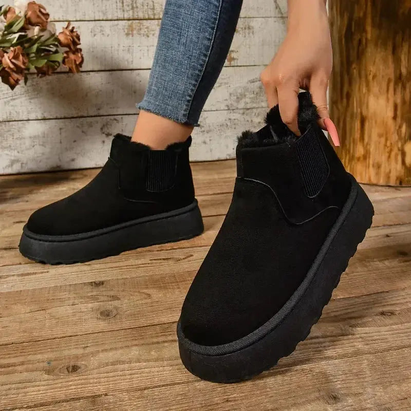 Quessandra - Elegante Damen Winterschuhe Schwarz