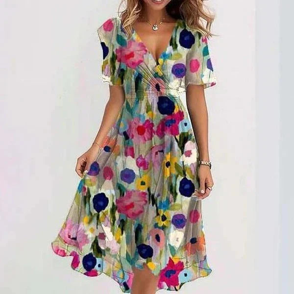 Quinta – Luftiges Chiffonkleid mit Print Multicolor