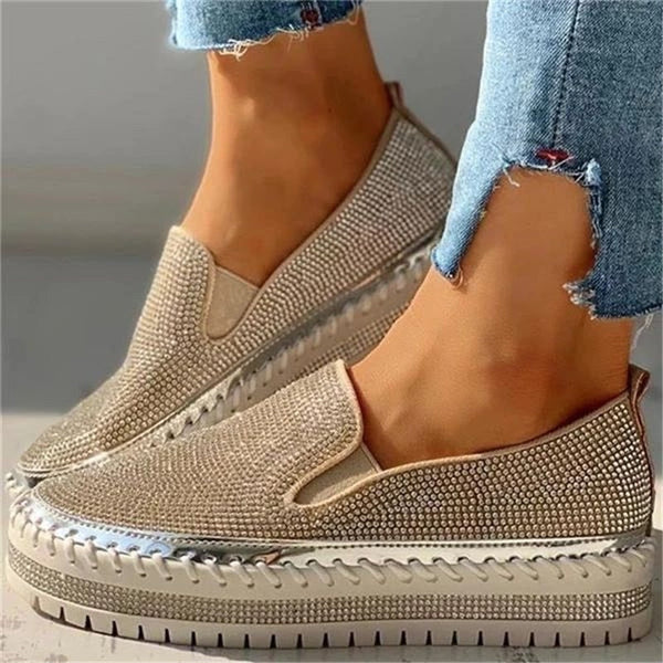 Renée - Elegante Plattform Schuhe für Damen Gold