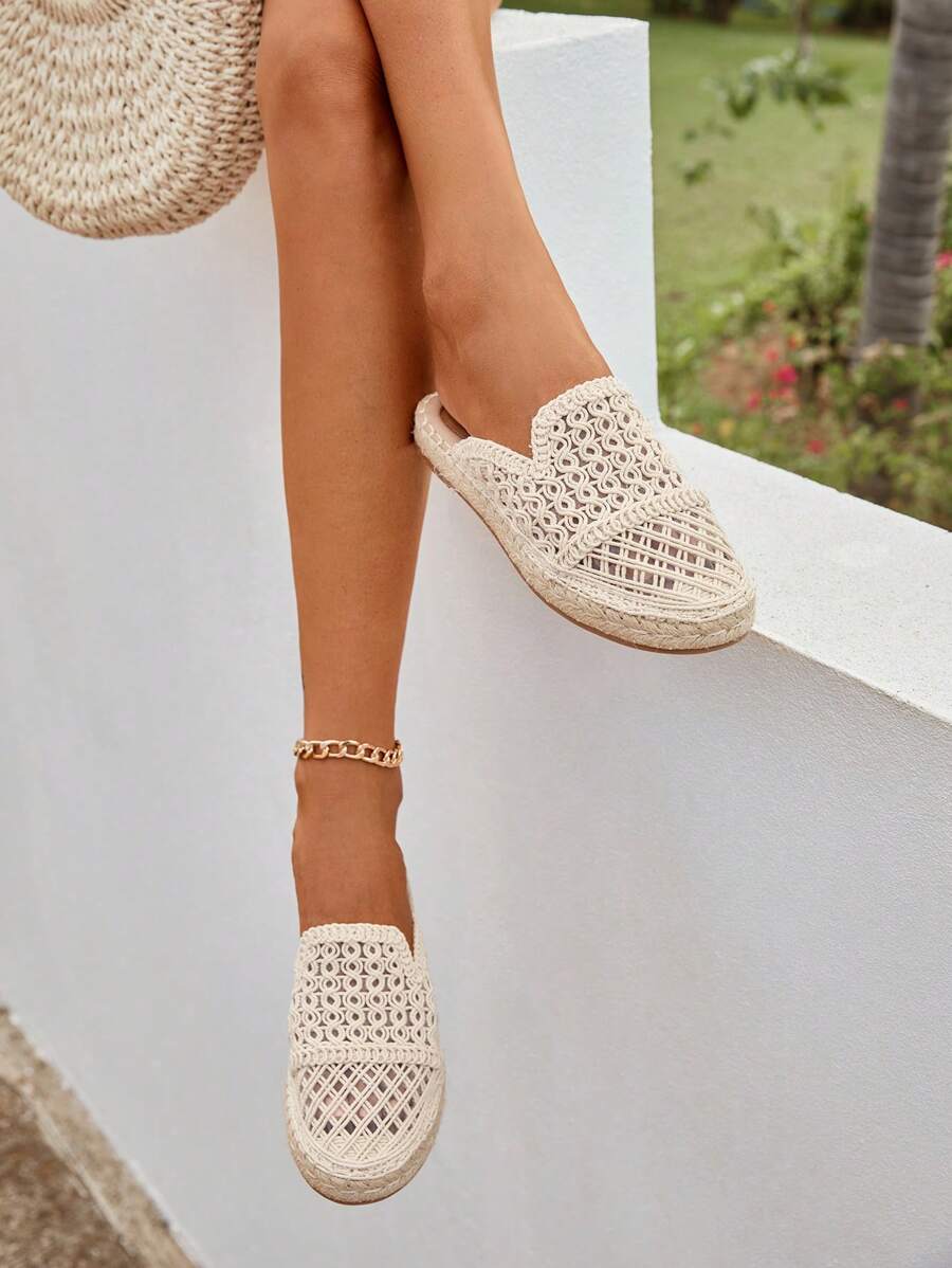 Renate – Espadrille Flats Damen Mit Zopfdetail Sommer Boho 2