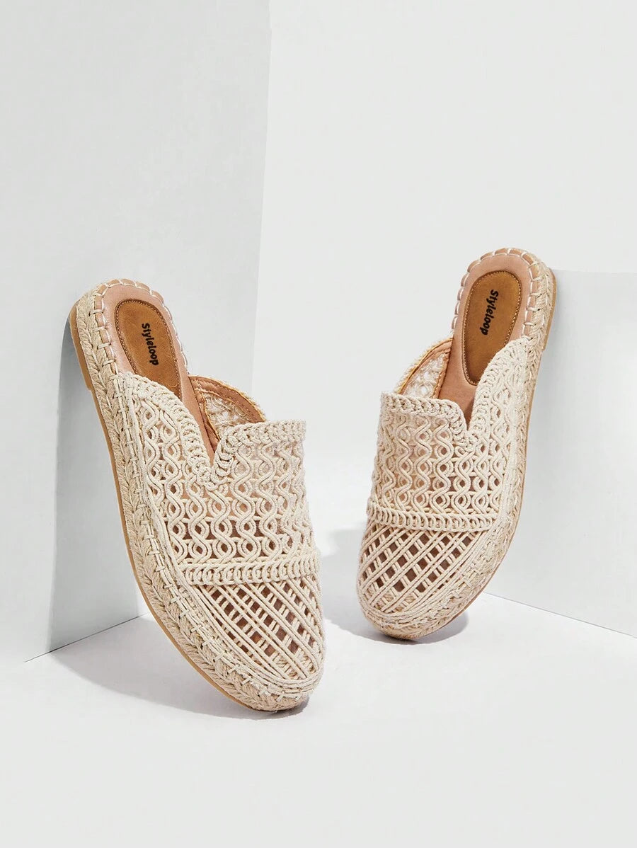 Renate – Espadrille Flats Damen Mit Zopfdetail Sommer Boho 5