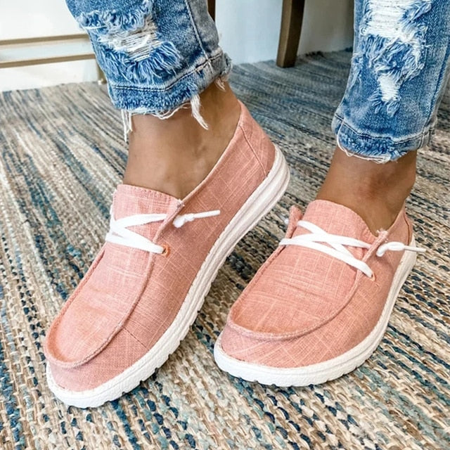 Rike - Damen-Schnürschuhe Rosa