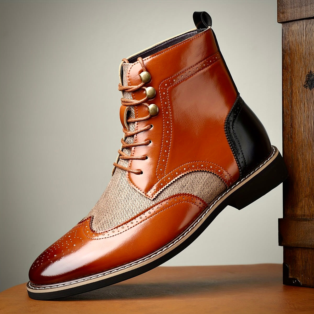 Robert - Premium Oxford Leather Boots for Comfort and Style Braun 2