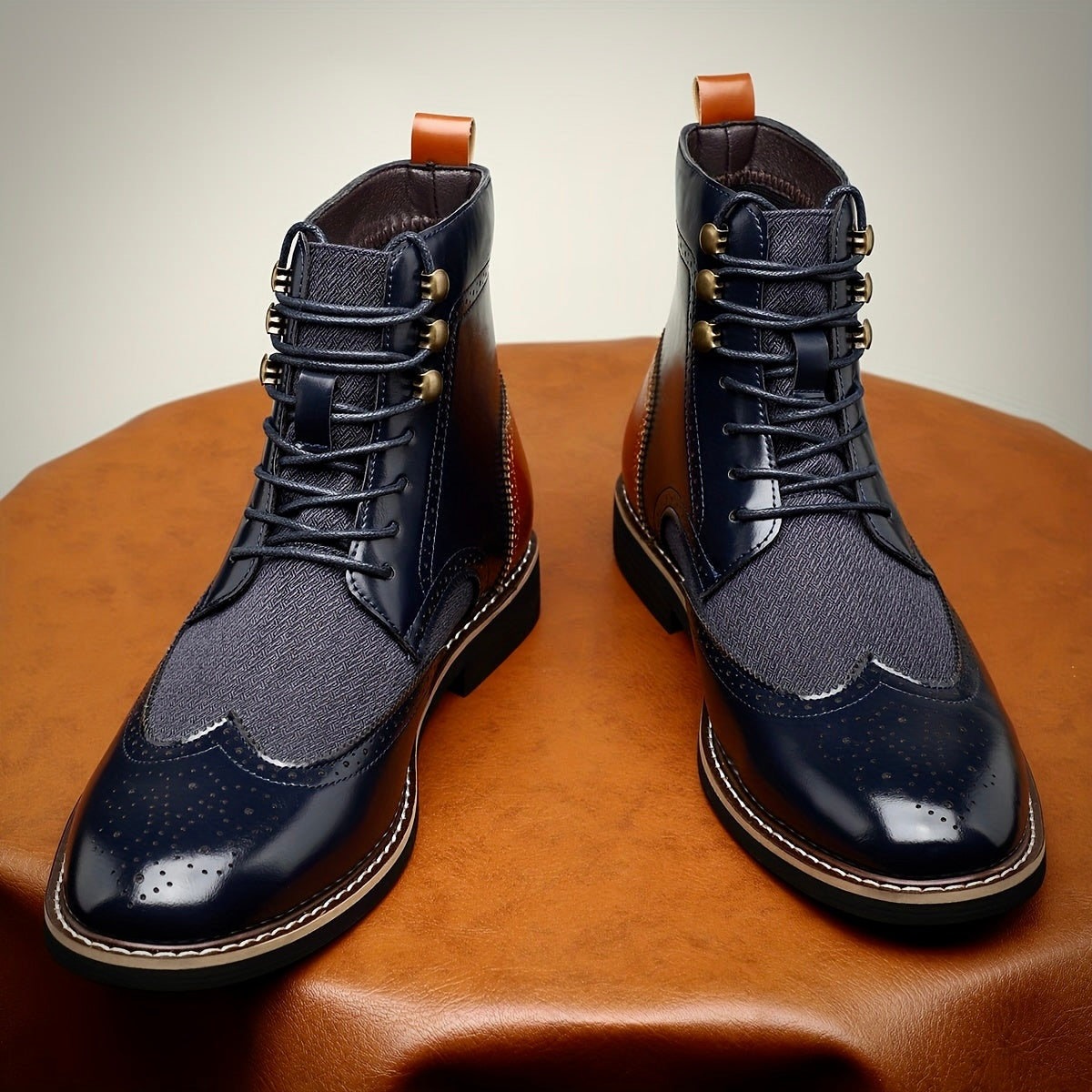 Robert - Premium Oxford Leather Boots for Comfort and Style Tiefblau 2