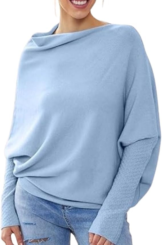Roza - Asymmetrischer Cloud Drapierter Pullover