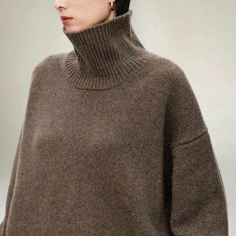 Bella -Luxuriöser, minimalistischer, eleganter Rollkragenpullover für Damen