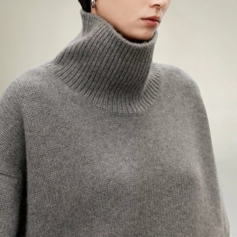 Bella -Luxuriöser, minimalistischer, eleganter Rollkragenpullover für Damen