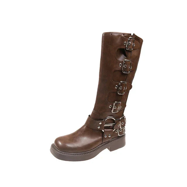 Kyline - Elegante kniehohe Plateaustiefel