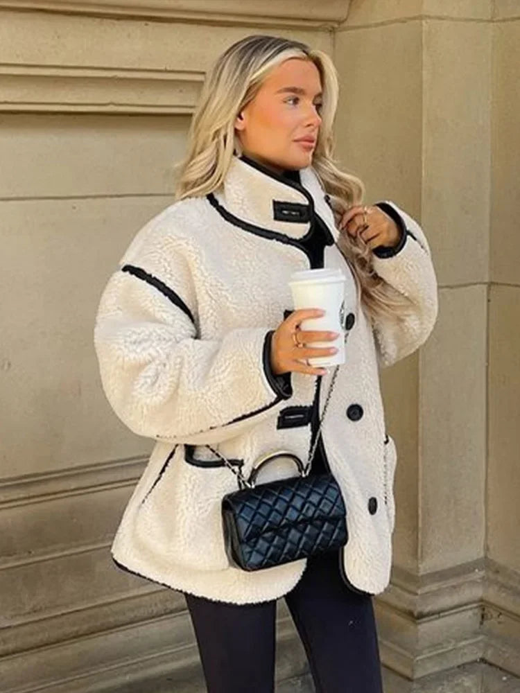 Emmeline - Warmer Langer Damen Wintermantel Mit Stehkragen