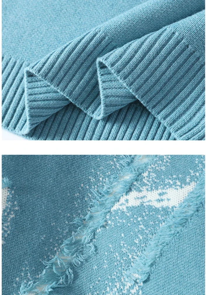 Scarlett - Herren Pullover Distressed Look Modern Warm