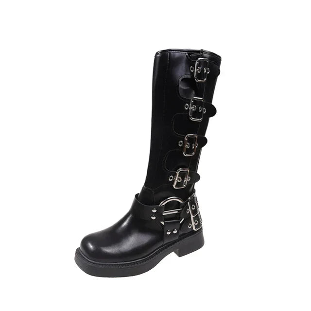 Kyline - Elegante kniehohe Plateaustiefel