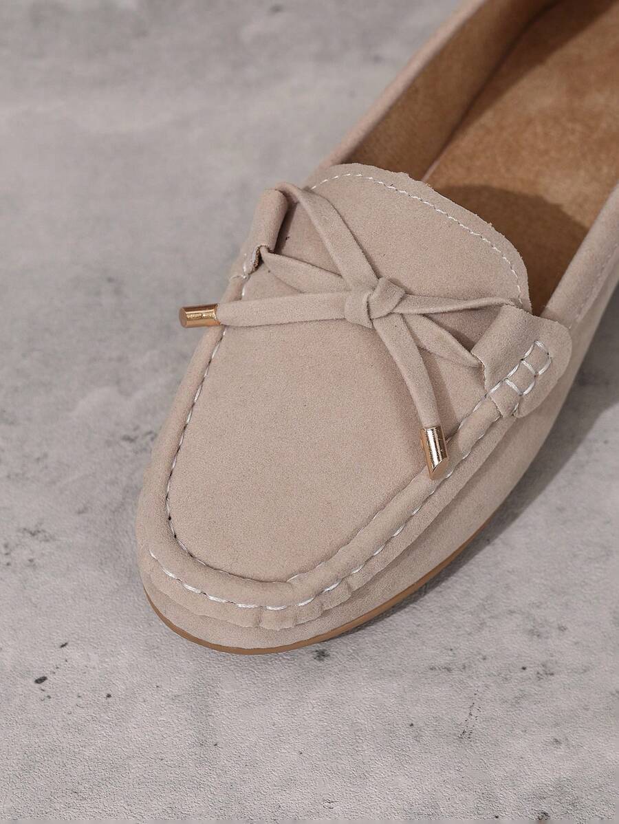 Sabine – Damen Loafer Mit Schleife Veloursleder Flach Komfort 3