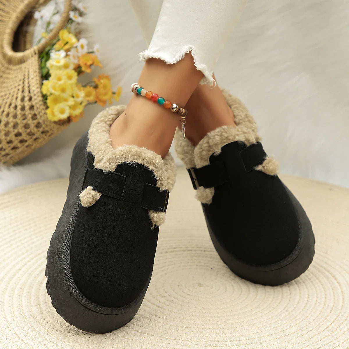 Brendan - flauschige Wildleder Slip-Ons