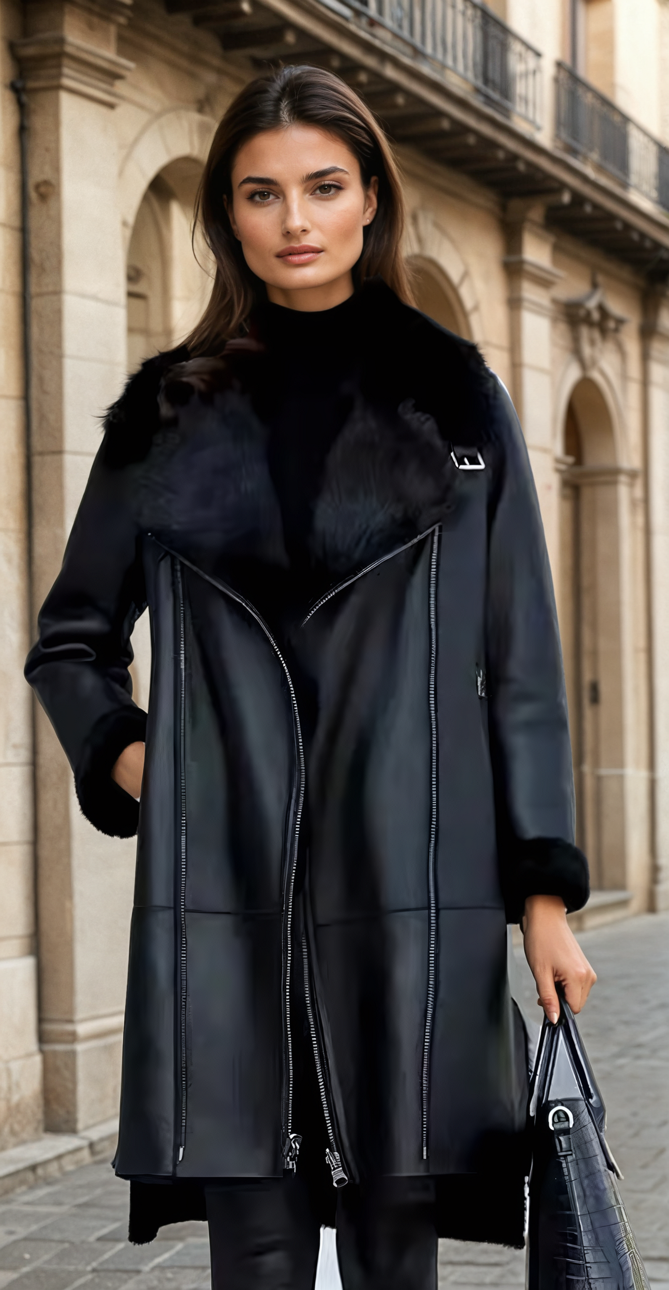 Ingrid – Klassische Damen Lederjacke aus Echtleder