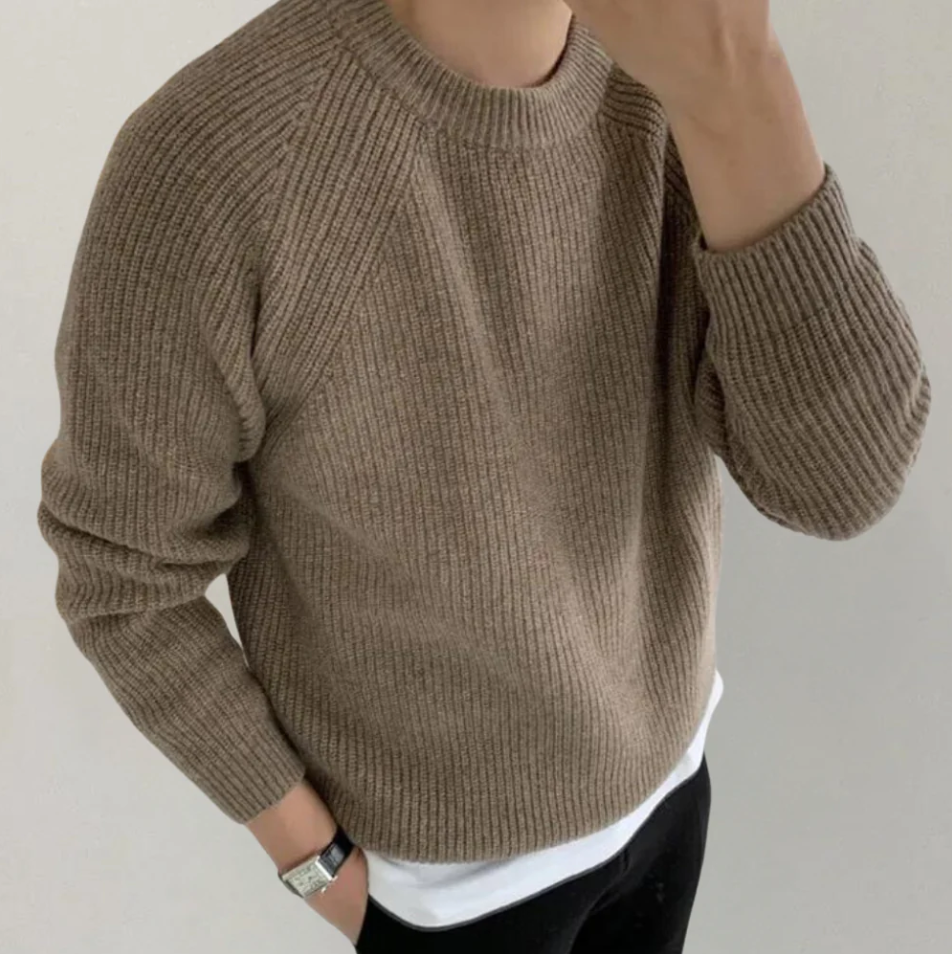 Hubert – Bequemer Strickpullover Mit Rundhalsausschnitt