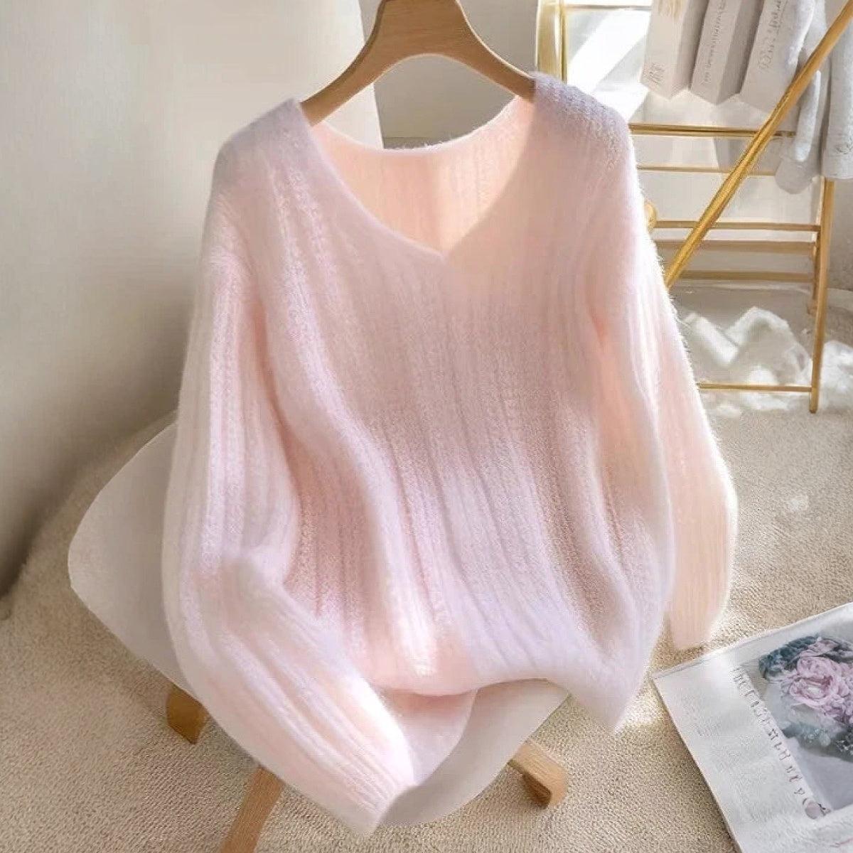Heike – Pinker Langarm-Pullover für Damen