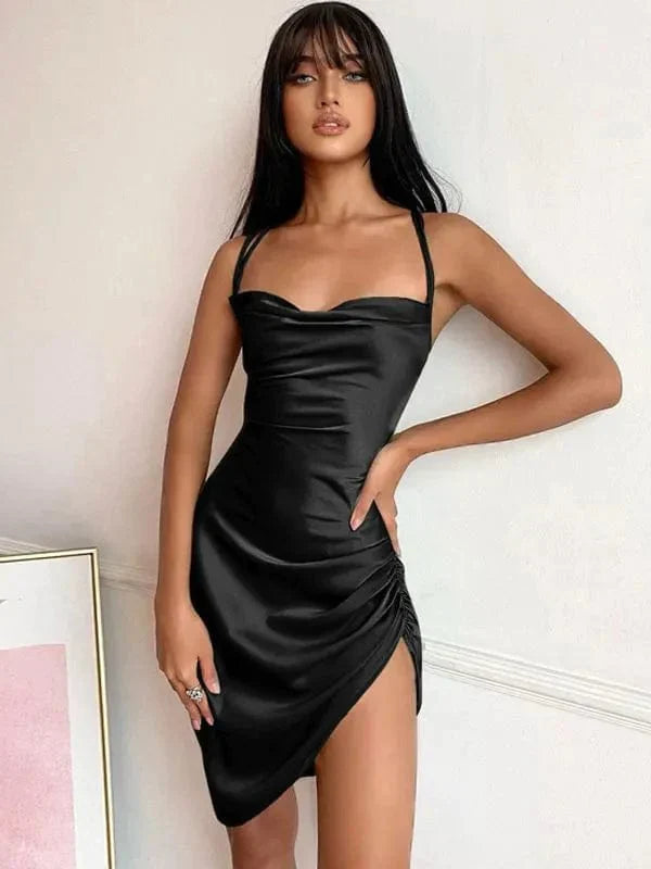 Sienna-Trendy Stylische Mode Kleid Schwarz