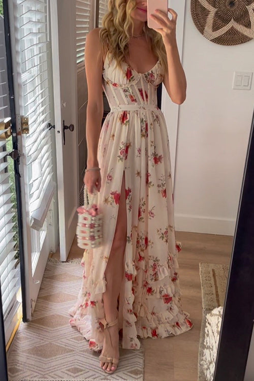 Silja- Langes geblümtes Kleid
