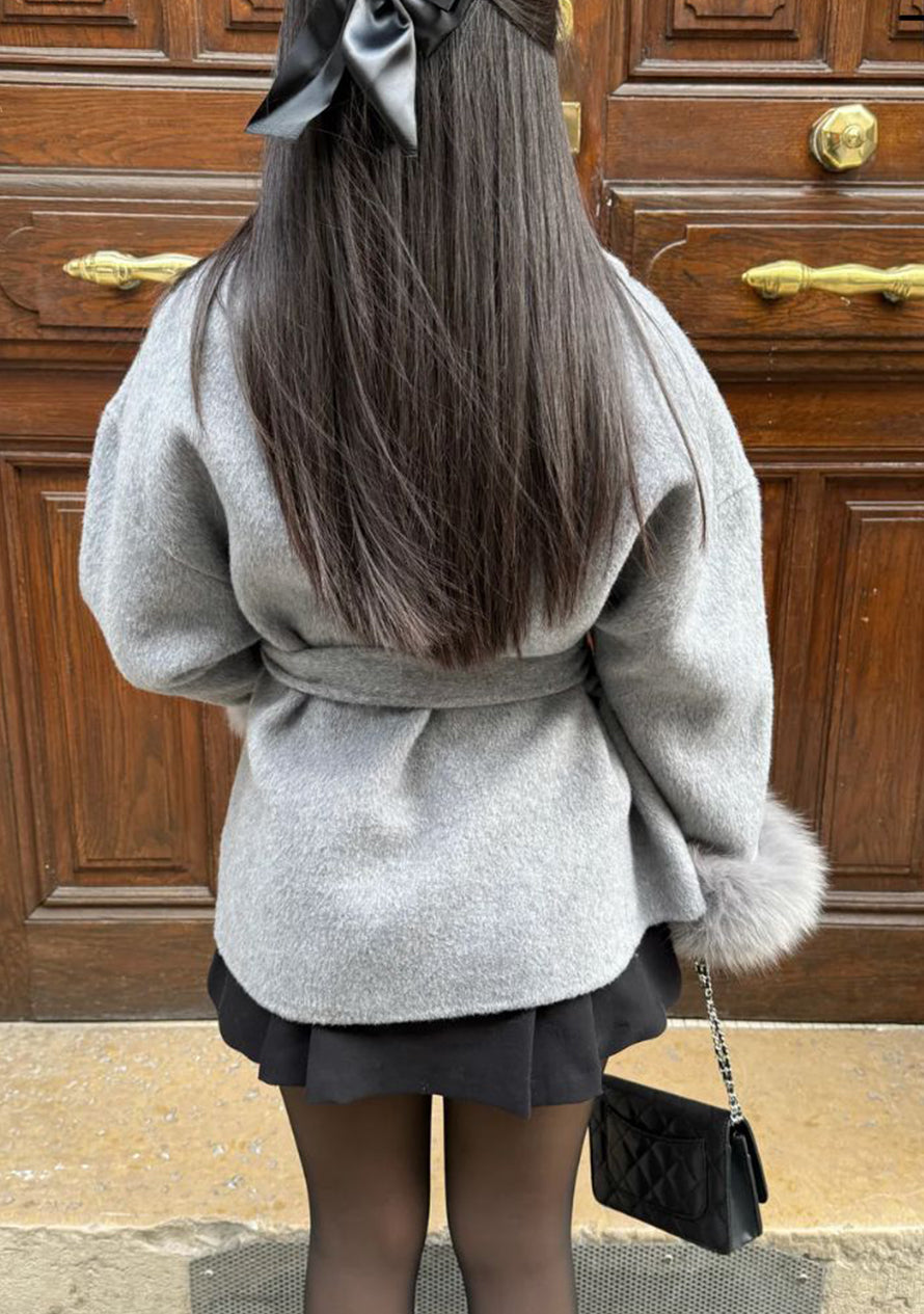 Sophia - Luxusmantel Beige-Braun