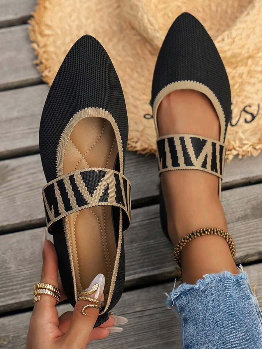 Stefanie – Damen Mary Jane Ballerinas Schwarz Mesh Atmungsaktiv 3