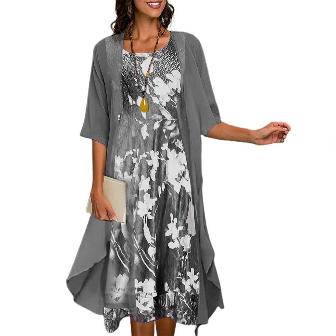 Stella – Elastisches Sommerkleid mit luftigem Komfort Grau 1
