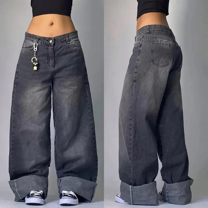 Marion - Damen Baggy Jeans Baumwolle Streetwear Stil
