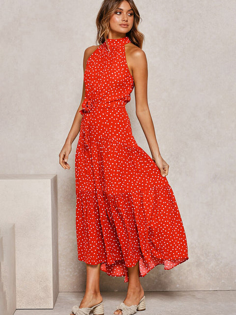 Tanja - Sexi Halfterlos Lang Kleid Urlaubskleidung Frauen