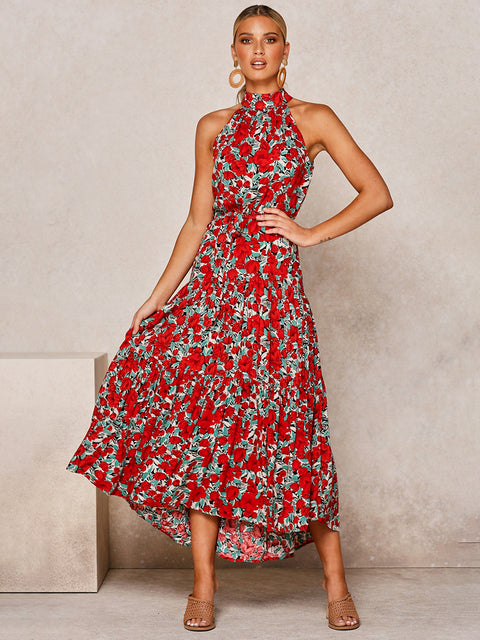 Tanja - Sexi Halfterlos Lang Kleid Urlaubskleidung Frauen