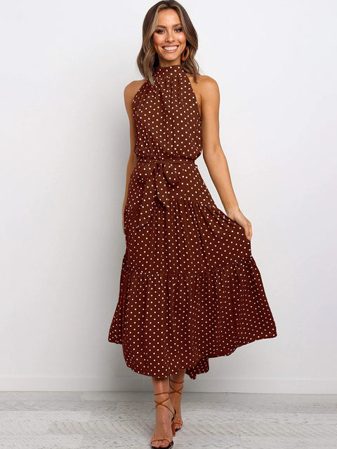 Tanja - Sexi Halfterlos Lang Kleid Urlaubskleidung Frauen