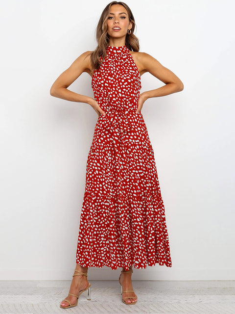 Tanja - Sexi Halfterlos Lang Kleid Urlaubskleidung Frauen