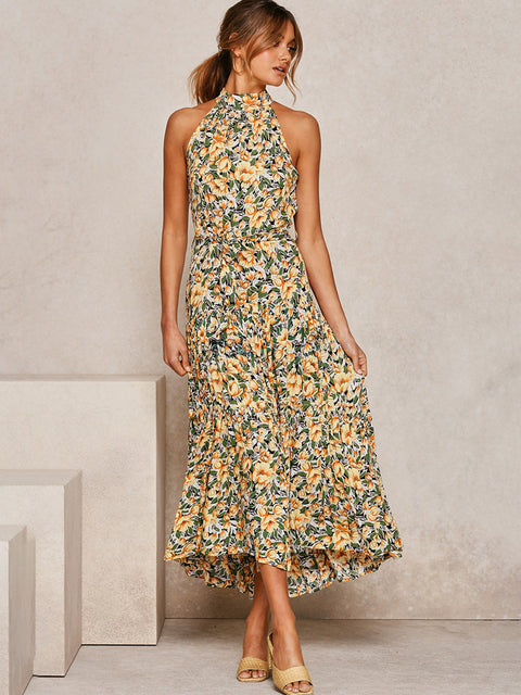 Tanja - Sexi Halfterlos Lang Kleid Urlaubskleidung Frauen
