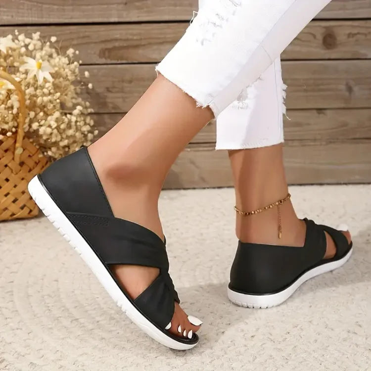 Suzanne- Comfortabele orthopedische sandalen met strikdesign Schwarz 3