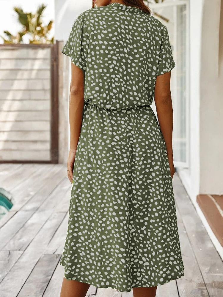 Tanja- Leichte Midi Sommerkleid Damen Grün 1