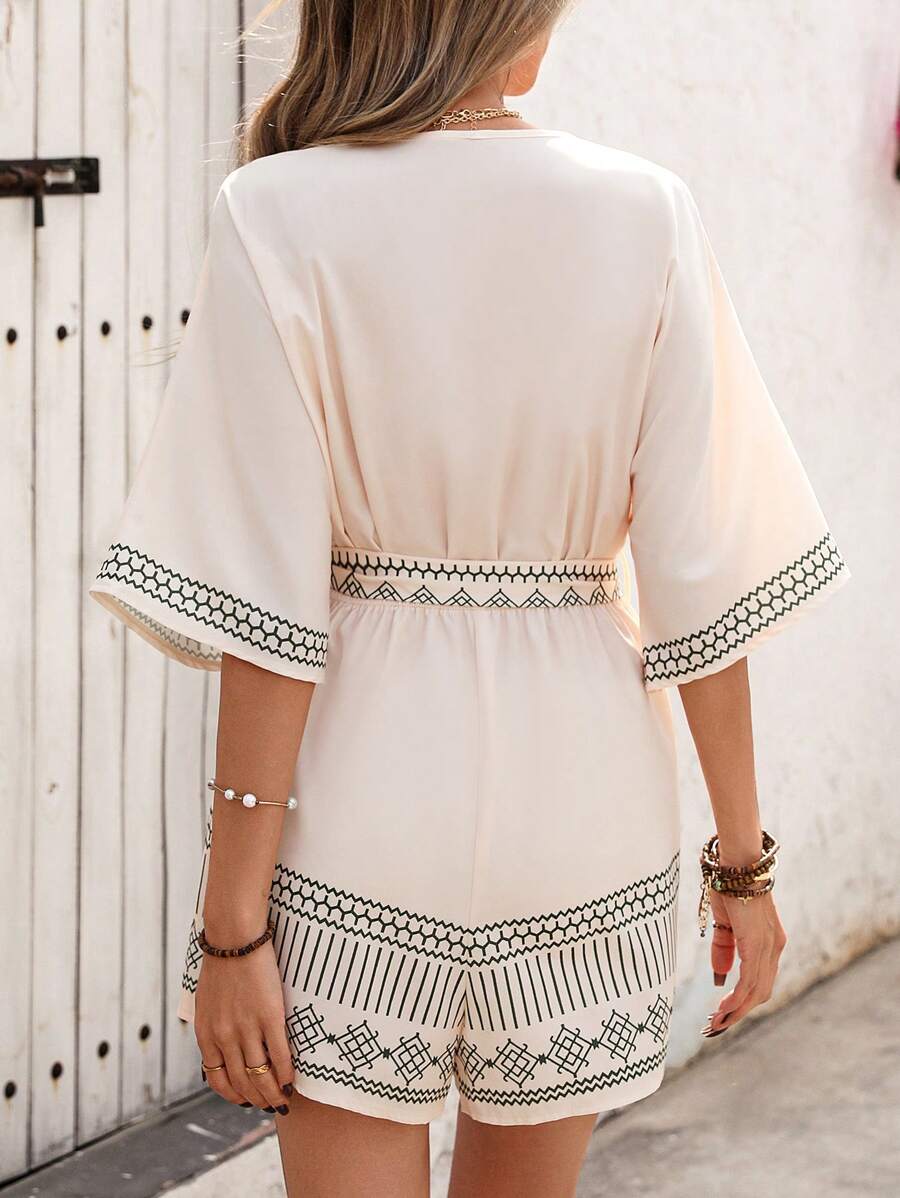 Thalia – Wickel Jumpsuit Damen Mit Blumenspitze Für Urlaub 2