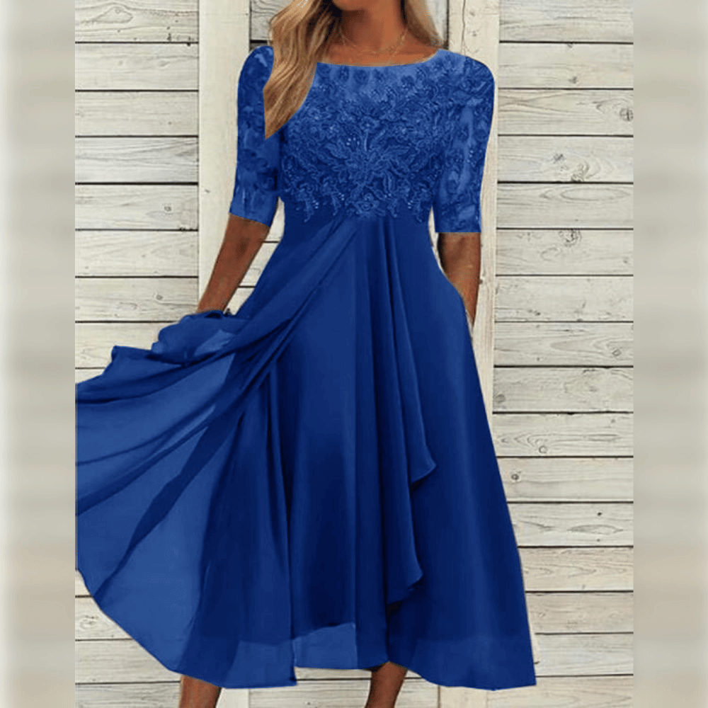 Theresia - Das schicke und komfortable Kleid Blau
