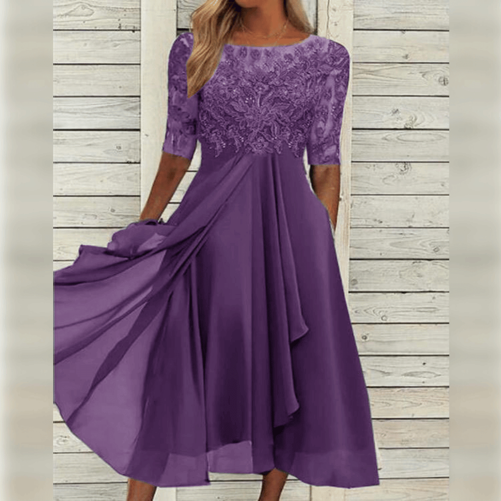 Theresia - Das schicke und komfortable Kleid Lila