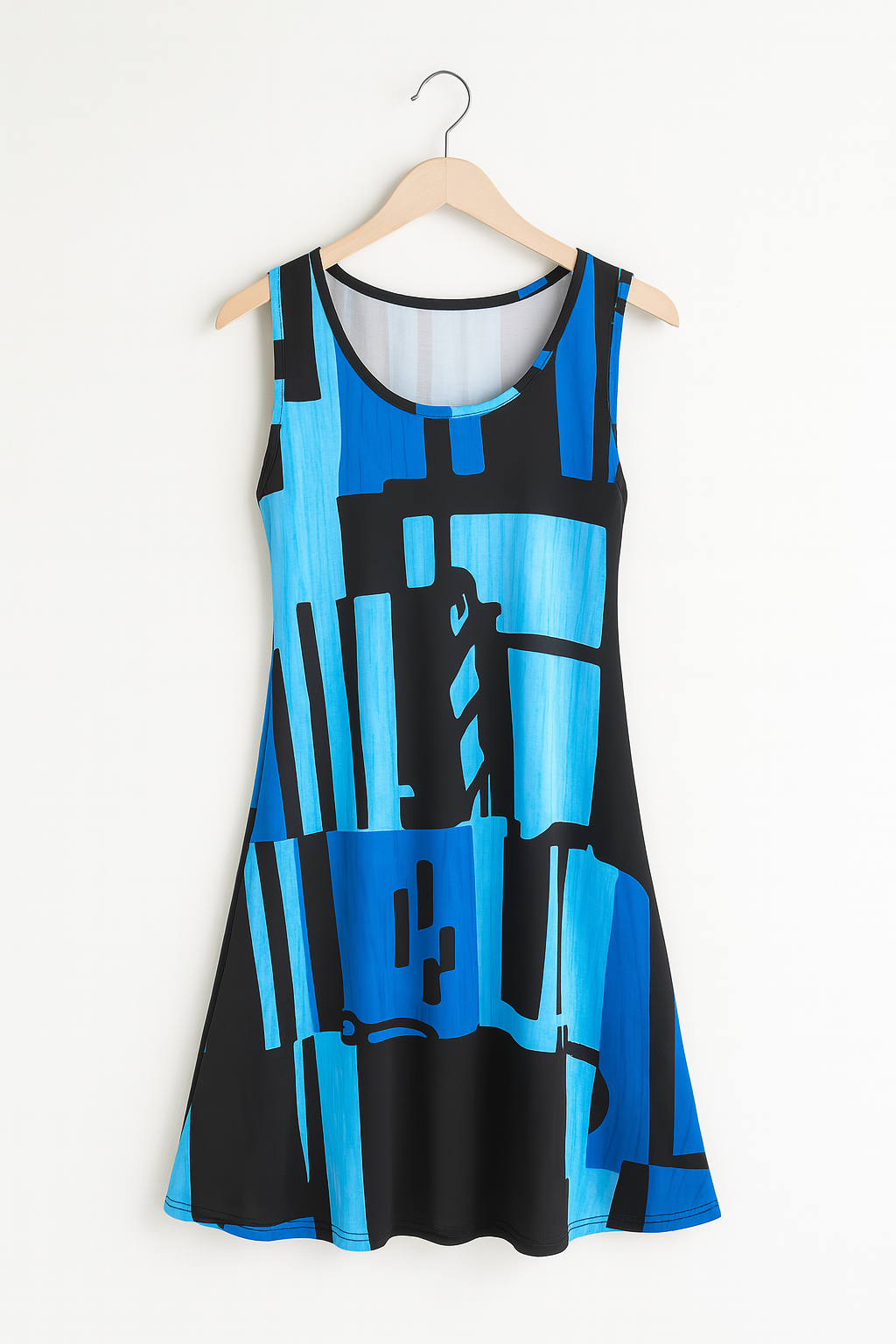 Thyra – Minikleid in A-Linie mit Print - Blau 1