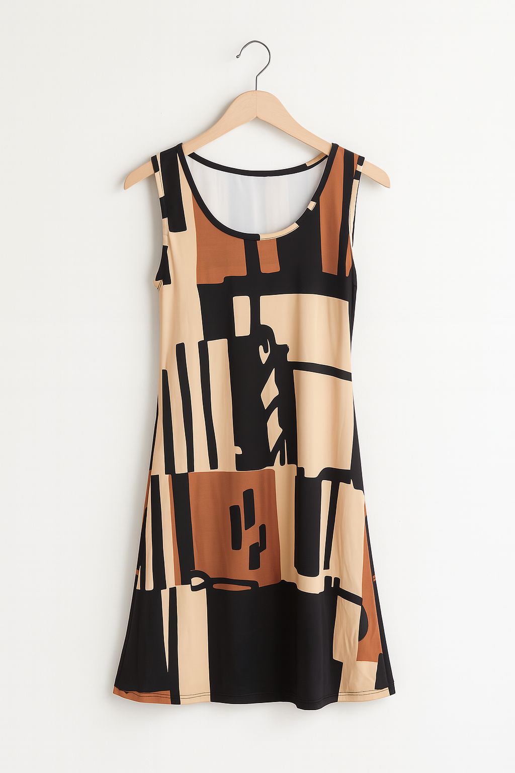 Thyra – Minikleid in A-Linie mit Print - Braun 1