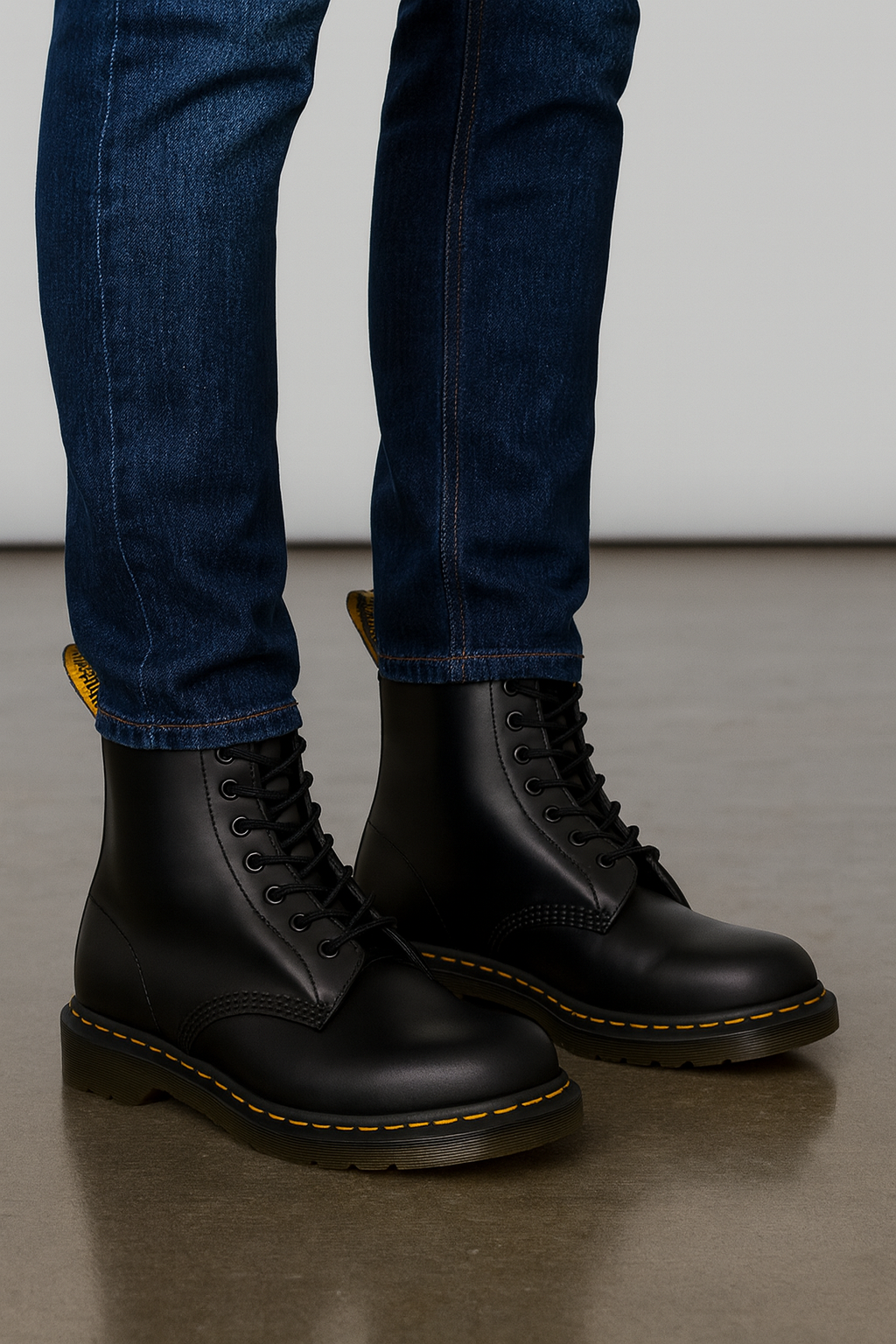 Tobias - Schnürstiefel Elegant Leder Warm Rutschfest Schwarz 2