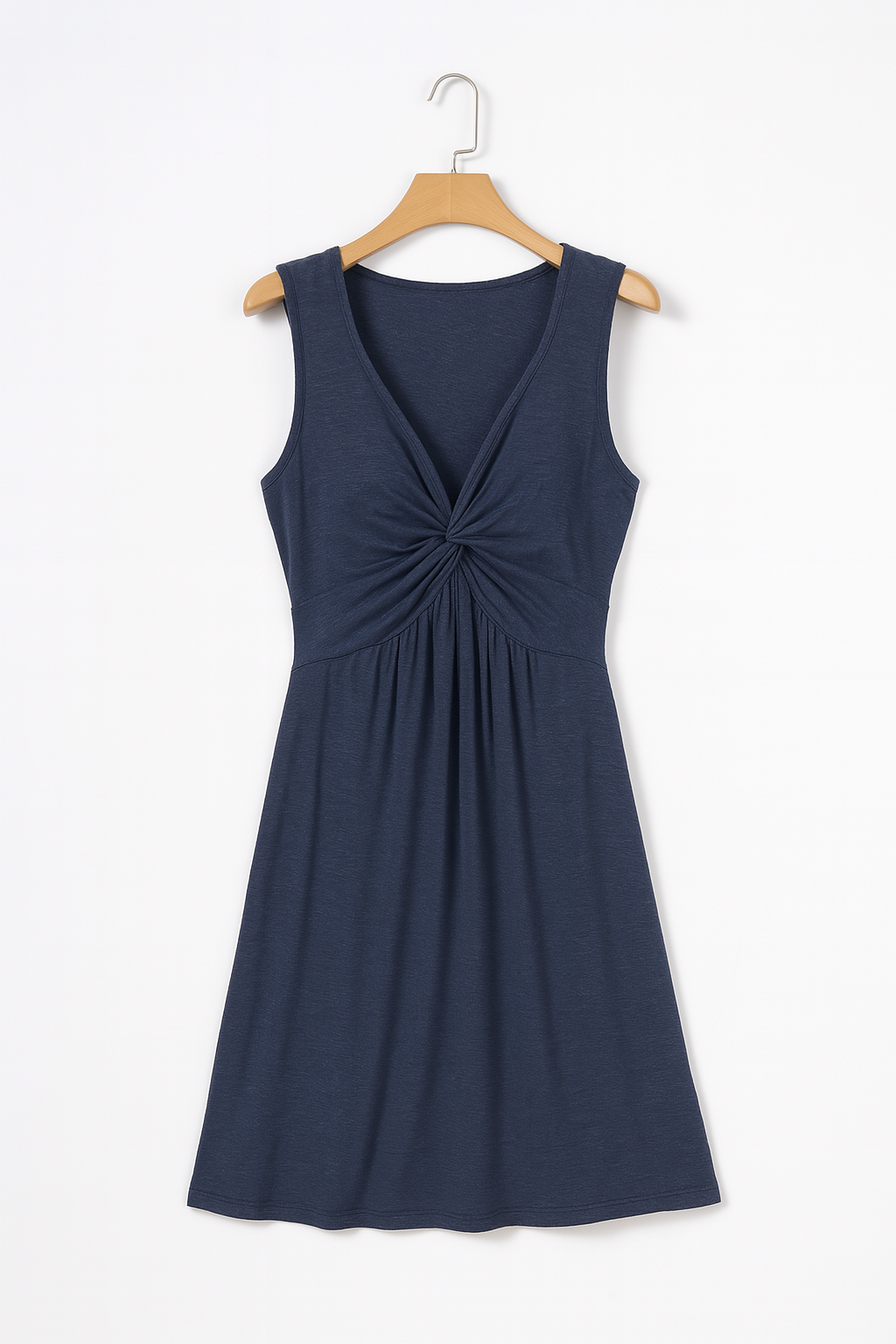 Tove – Pflaumenfarbenes Twist-Minikleid - Blau 1