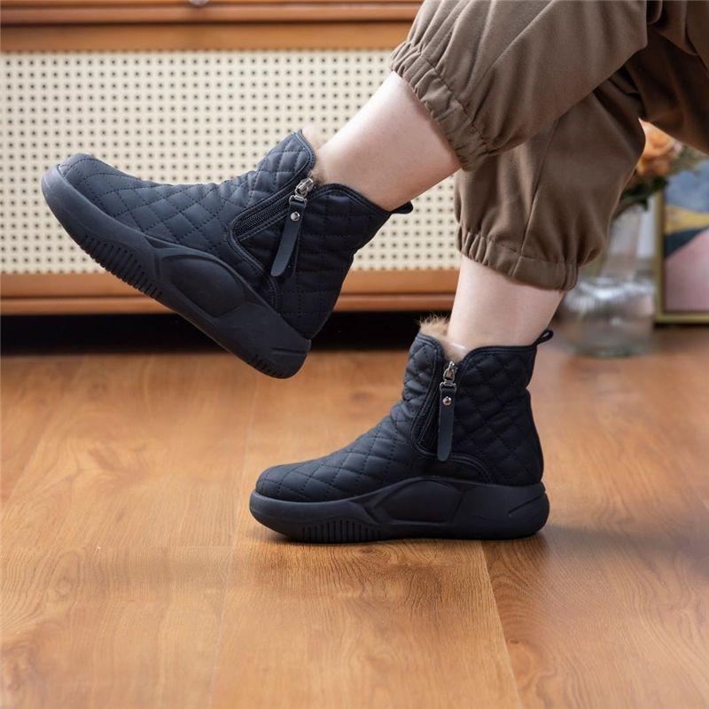 Tryphosa - Schneestiefel Wasserdicht Warm Rutschfest Robust Schwarz