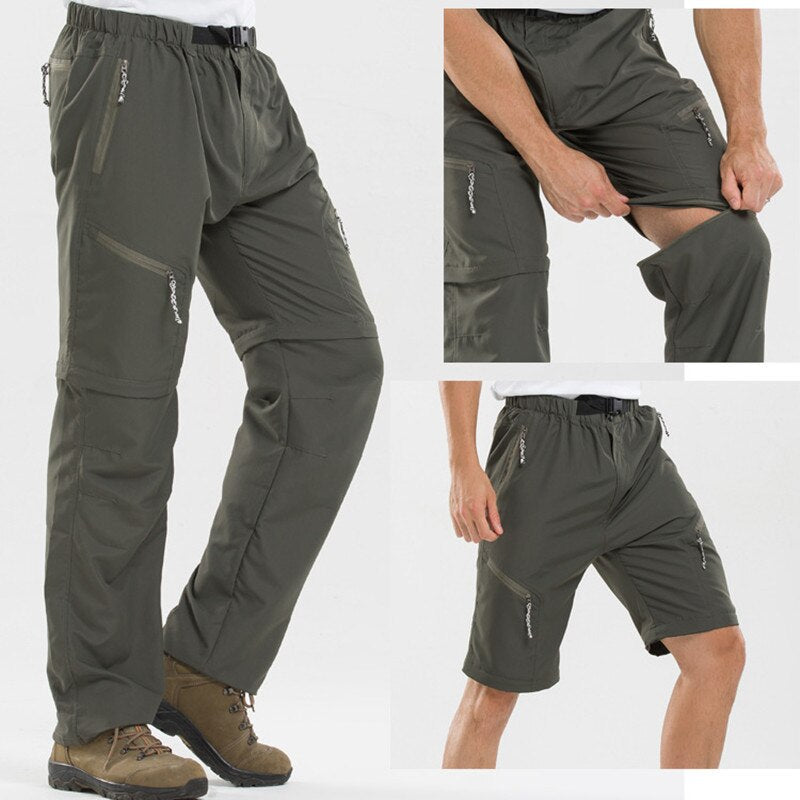 Ulbert - Herren Zip-Off Hosen mit elastischem Bund