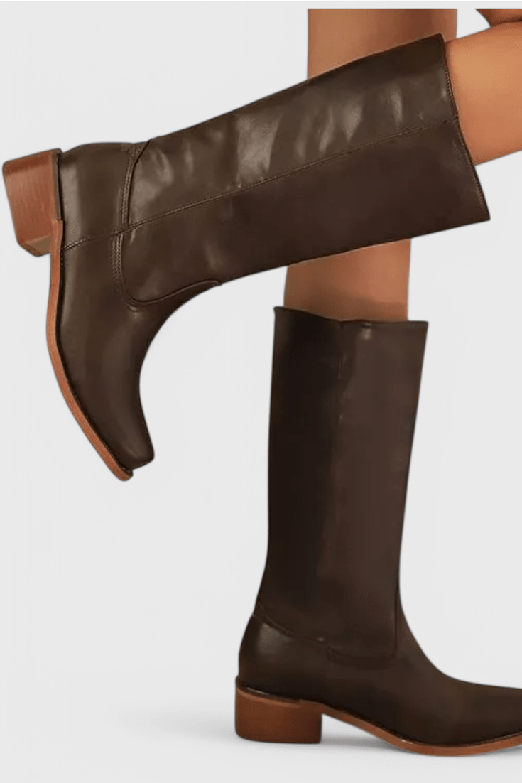 Ulina – Elegante Damen Stiefel im klassischen Design Dunkelbraun